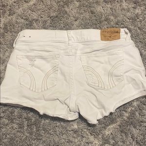 White jean booty-shorts